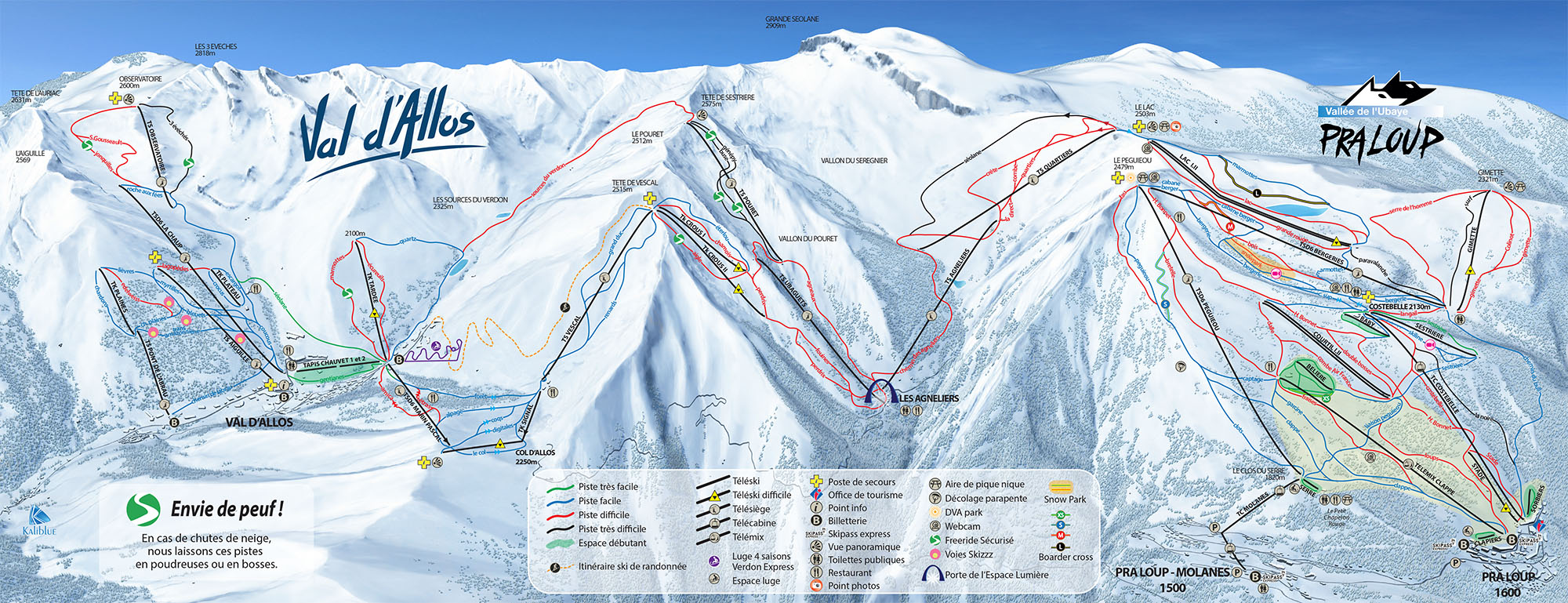 plan des pistes